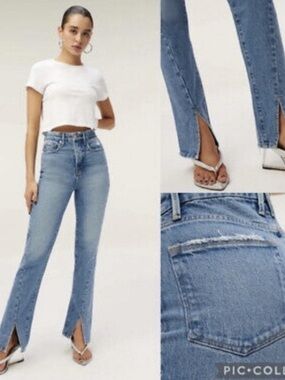 Good American Good Boy Jeans size 2 HEMMED